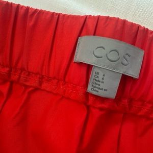 Tomato red COS pencil skirt